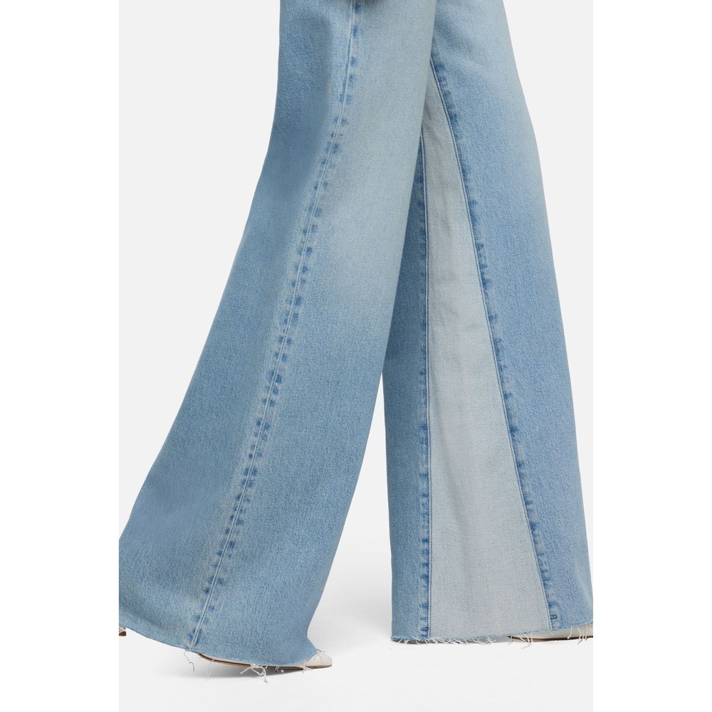7 For All Mankind Paneled Lotta Wide Leg Jeans Seabreeze Blue Size 28 NWT - Picture 3 of 8